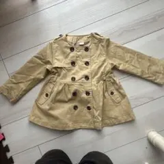 dolcina ベージュ ボタン付きコート 100