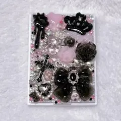 ミニミラー　ピンク　黒