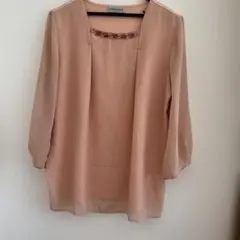 東京スタイル　セーヌドゥ　パリ　シフォン　カットソー　Tシャツ　ブラウス　ビーズ