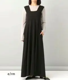 【新品・タグ付】e/rm ジャンスカセットワンピース　ブラック　F