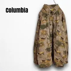 mt52425 コロンビア　リアルツリー　アニマル柄シャツ　総柄　ハンティング