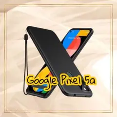 Pixel 5a スマホケース　ストラップ付き　おしゃれ　シンプル　ブラック