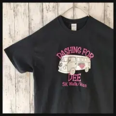 アメリカ古着　半袖Tシャツ　GILDAN　L　DASHING　ブラック