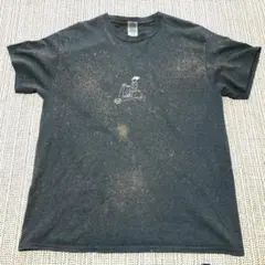 ペイント スマイル Tシャツ L 黒系 ボロ グランジ 検 doublet