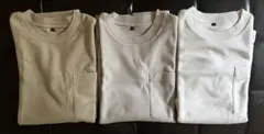 無印良品 二重編みビッグシルエットTシャツ L-XL 3点セット