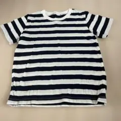 ストライプTシャツ 120cm ネイビーとホワイト