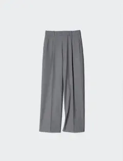 UNIQLO タックワイドパンツ グレー