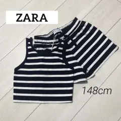 【新品】ZARA KIDS リブTシャツとヘビーバミューダセット　148cm