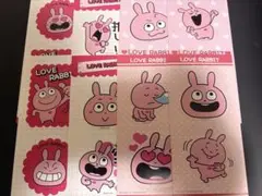 にしむらゆうじ　ステッカー　ラブラビット　コンプセット