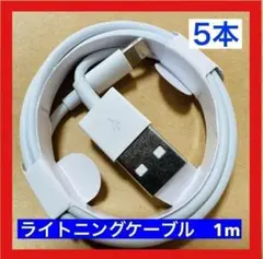 【5本】iPhone 充電器ライトニングケーブル1m