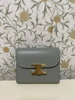 CELINE ☆ スモール フラップ ウォレット ☆アイスブルー