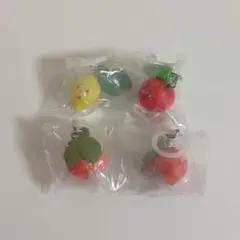 くだものさん めじるしアクセサリー りんごさん かきさん れもんさん 4点セット