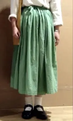 IDEE POOL いろいろの服 巻きギャザーエプロン スカート 無印