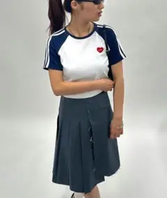 【WHO'S WHO gallery】スロッピー　ハートラインTEE　ネイビー