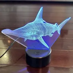 3Dランプ サメ カラフル ハンマーヘッドシャーク シュモクザメ