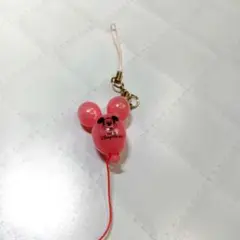 東京ディズニーリゾートミッキーデザイン ピンク風船ストラップ　ピンク