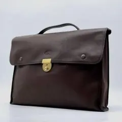 LONGCHAMP ビジネスバッグ A4可 レザー ブラウン e539