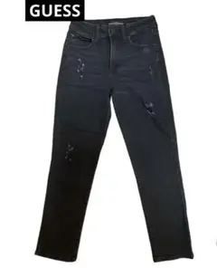 【新品】GUESS ブラックダメージスリムスキニージーンズ