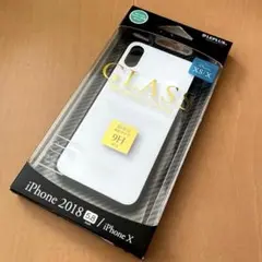 iPhone XS/X 背面ガラスシェルケース ホワイト