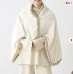フランフラン　WARM FLEECE 4WAY ポンチョ　ブランケット