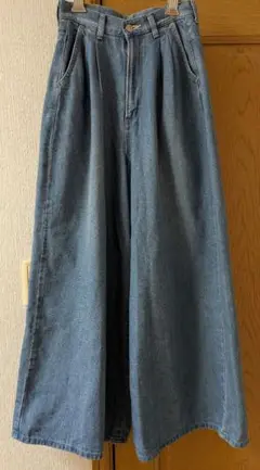 Lee ワイドパンツ　Sサイズ　日本製　ハイウエストワイドデニム