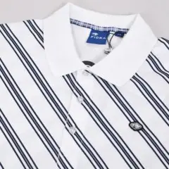 新品フィドラ FIDRAレジメンタル半袖ポロシャツ /M■タグ付き13200円