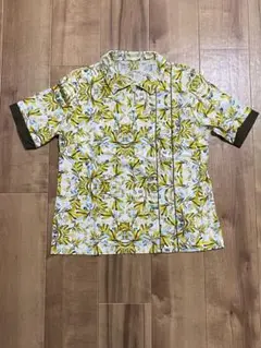 総柄 花柄　 ワイヤー襟　ポロシャツ Ｔシャツ 半袖