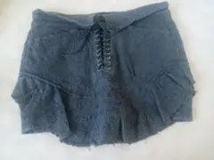 イザベルマラン ISABEL MARANT レースアップ刺繍ミニスカート