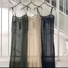 ※8月末まで値下げjuemi Tulle Biker Dress 　ブラック