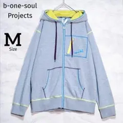 【ビーワンソウルプロジェクト】パーカー グレー M フルジップ ドット