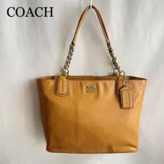 【極美品】COACH コーチ レザートートバッグ 肩掛け A4収納可 保存袋付き
