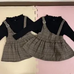 美品⭐︎ 双子　チュニック　スカート 90cm セット 80サイズ　ロンT