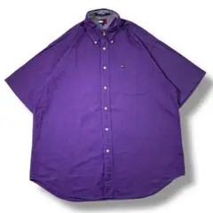 F531　【即購入OK】　TOMMY HILFIGER　半袖シャツ　L　パープル