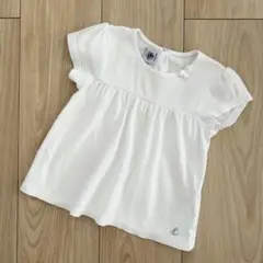 プチバトー★ホワイト Tシャツ 36m/95cm