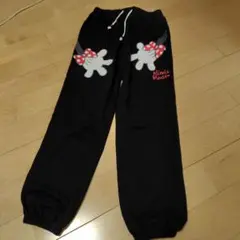 ミニーマウス　スウェットパンツ　Mサイズ ブラック