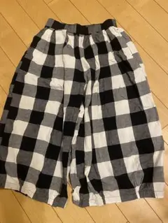 しまむら　チェックワイドパンツ（シーズンリーズン）