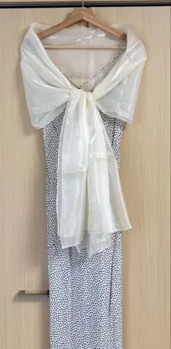 ショール　ストール　お呼ばれドレス　結婚式　アイボリー