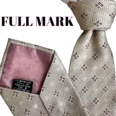 ブランドネクタイ FULL MARK シルク ネクタイ 幾何学模様 ベージュ