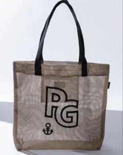 PEARLY GATES ノベルティ　非売品　トートバッグ ベージュ　メッシュ