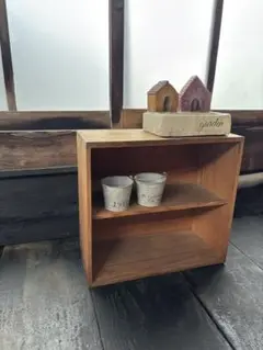 古い 木箱 飾り棚 アンティーク レトロ 収納什器