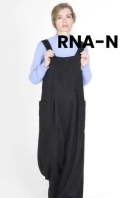 RNA-N アールエヌエーエヌ サロペット ウール素材 チャコールグレー