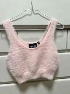 ピンク クロップド　タンクトップ