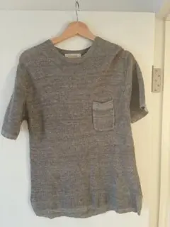 JOURNAL STANDARD メンズ　フレンチリネンTシャツ　グレー 麻
