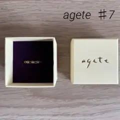 agete K10YGリング 7号 透かしリング ドレスリング