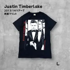 ジャスティンティンバーレイクツアーTシャツバンドTラップT両面プリント当時物L黒