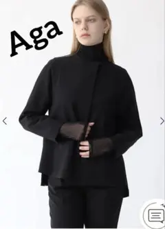 現行販売新品【定価28,000円】Aga Black バックプリーツジャケット