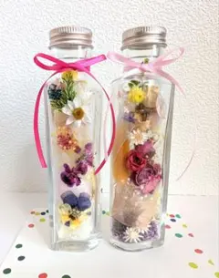 ハーバリウム 100ml ハート底 ❁花ボトル❁２本セット