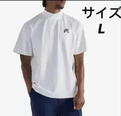 即日発送25マルボンゴルフモックネックトップス 半袖 T シャツ ホワイトL