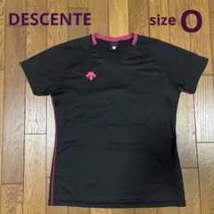 デサント　レディース半袖 VネックTシャツ／sizeO／黒