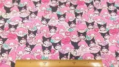 マイメロディ・クロミ,生地幅110cm×長さ100cm、ピンク